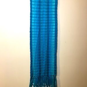 Hand woven blue scarf from South America